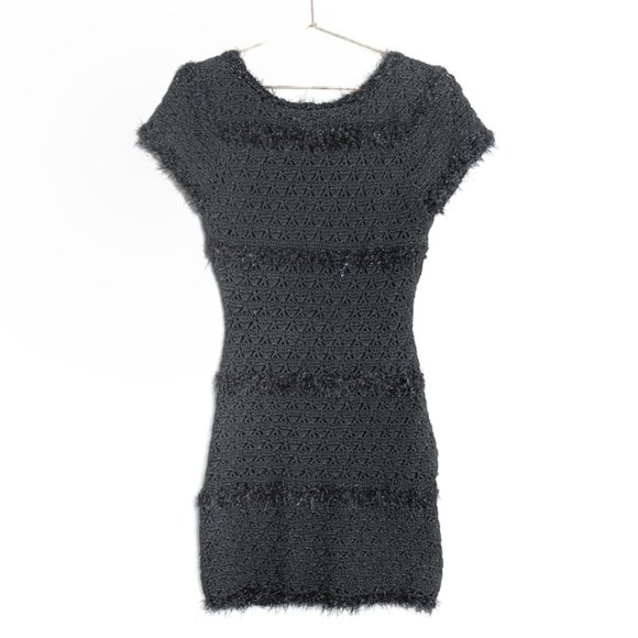 Topshop • Scoop Back Metallic Sweater Dress - Picture 3 of 7